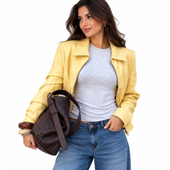 Rhea Oversized Brown Woven Leather Shoulder Bag