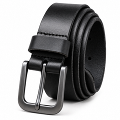 Premium Black Leather Belt for Men