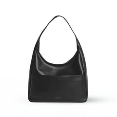Women’s Black Leather Hobo Shoulder Bag – Classic Everyday Handbag