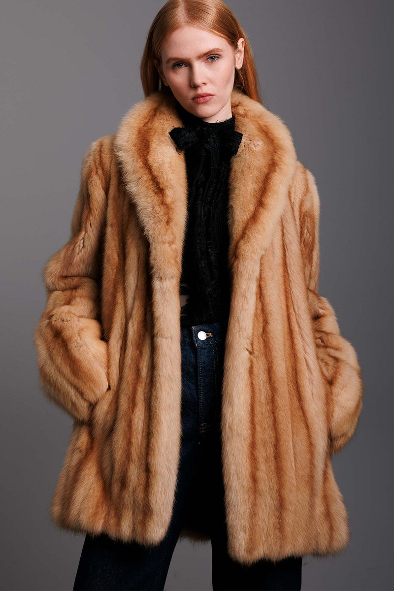 Women’s Luxury Faux Fur Coat – Warm Winter Longline Outerwear (Camel)
