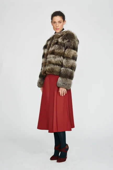 Natural Raccoon Fur Short Jacket