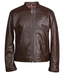 Cafe Racer Brown Leather Jacket