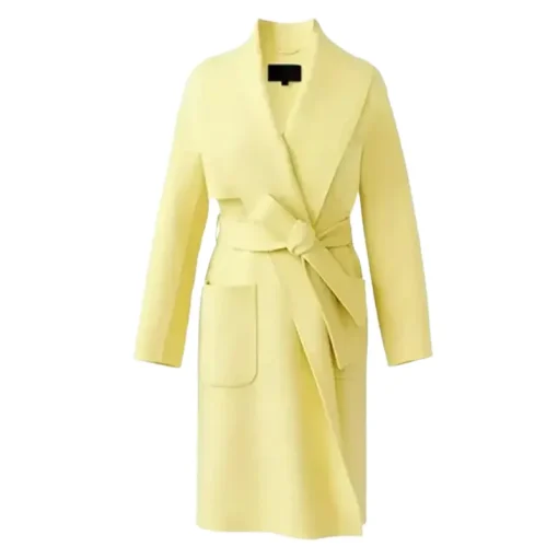 Dane Jast Thalia Wool Yellow Trench Coat