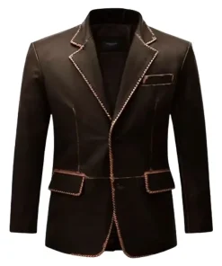 Men-Brown-Leather-Blazer