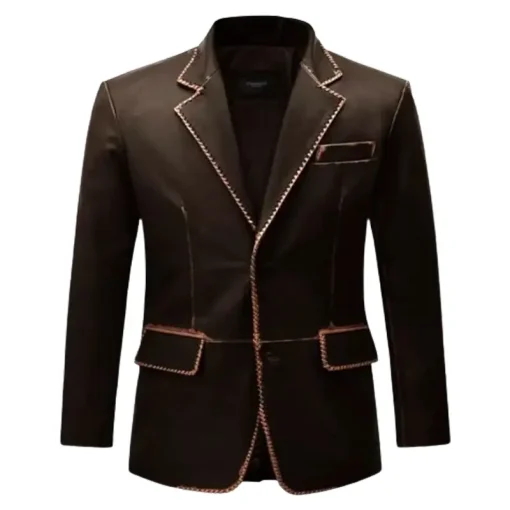 Men-Brown-Leather-Blazer