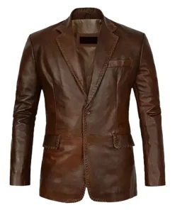 Men-Dark-Brown-Leather-Blazer