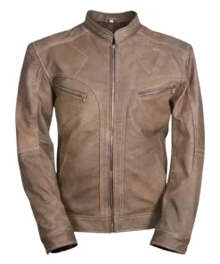 Men's Slim fit Brown Leather Jacket