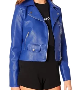 Women-Biker-Blue-Jacket