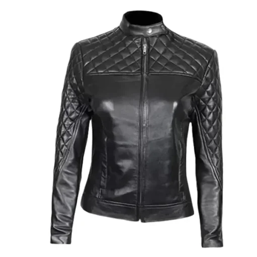 Womens-Black-Quilted-Leather-Jacket