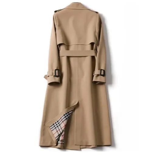 Womens-Brown-Wool-Trench-Long-Coat-