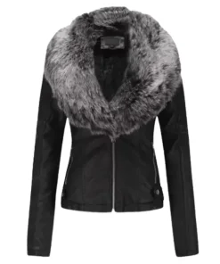 _womensbelliverablackleatherfurjacket