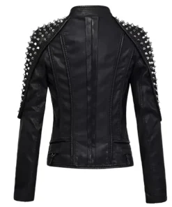 womensblackpunkleathermotojacket