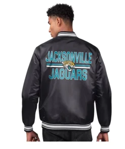 Jacksonville Jaguars Starter Black Satin Varsity Jacket