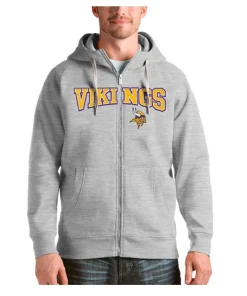 Minnesota Vikings Antigua Heathered Gray Hoodie