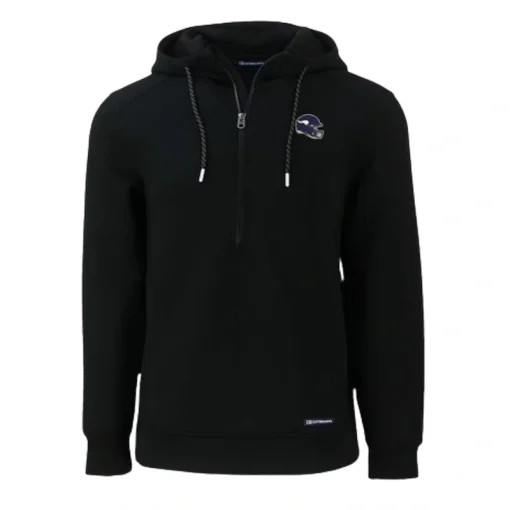 Minnesota Vikings Helmet Roam Eco Black Hoodie