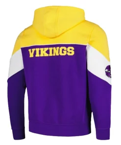 Minnesota Vikings Logo Starter Purple Gold Hoodie