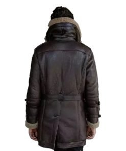 Men’s Shearling Aviator Fur Long Coat