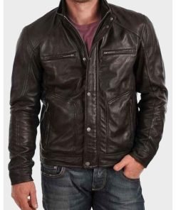 Black Mens Standard Buttoned Jacket