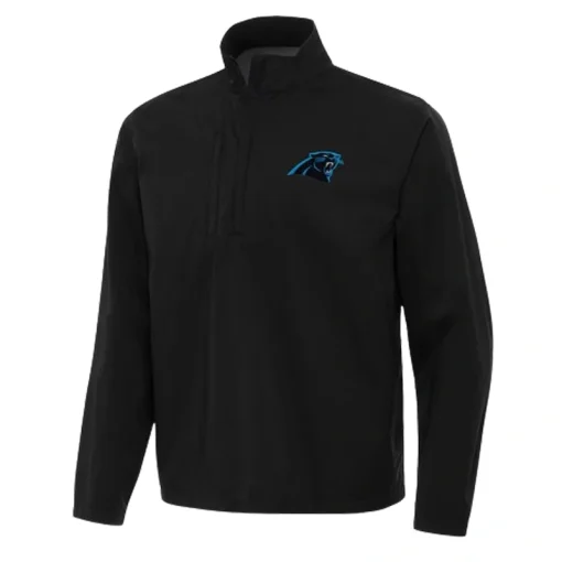 Carolina Panthers Antigua Black Brisk Jacket