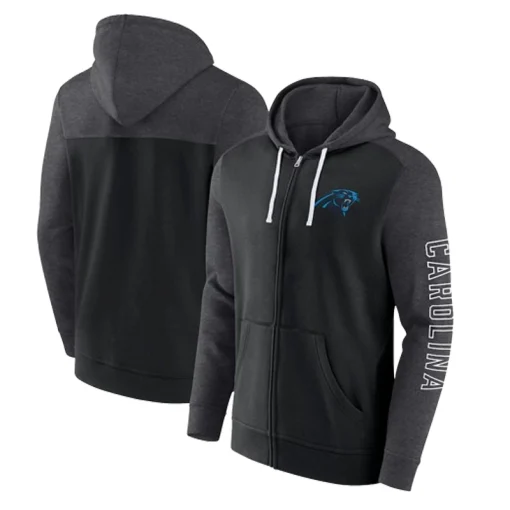 Carolina Panthers Fanatics Black Full-Zip Hoodie