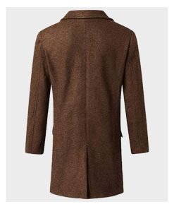 "Make a statement with the Men's Double Breasted Brown Coat! This classic coat features a sophisticated double-breasted design, premium materials, and a warm brown color, perfect for a stylish, elegant, and timeless look that's sure to turn heads."