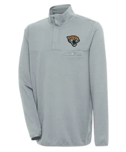 Jacksonville Jaguars Antigua Gray Pullover Jacket