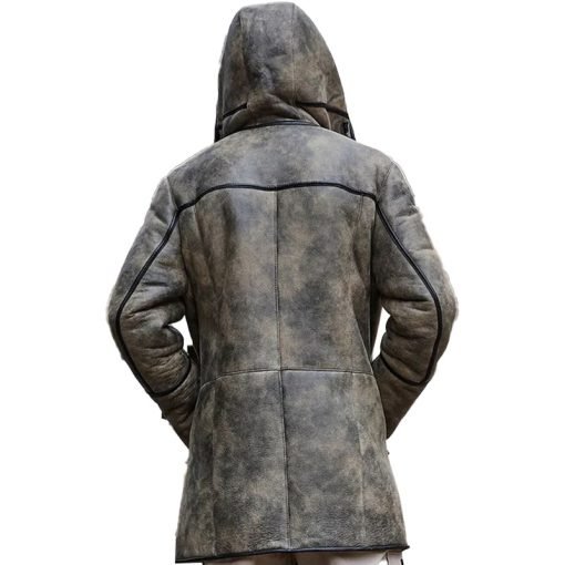 Men's B7 Hooded Shearling Jacket Coat