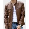 Brown Mens Casual Leather Jacket