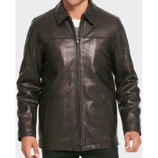 Mens Casual Shirt Collar Black Jacket