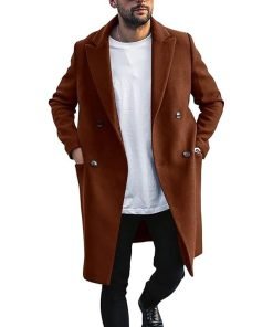 Mens Double Breasted Trench Coat