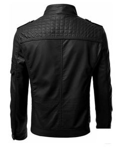 Men's Stand Collar Casual Leather Jacket