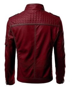 Men's Stand Collar Casual Leather Jacket