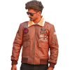 Mens Sheepskin Shearling Bomber Jacket