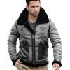 Mens Airforce Pilot Shearling Aviator Jacket