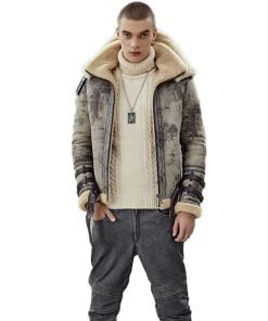 New Mens Sheepskin Shearling Jacket Coat