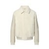 White Leather Varsity Jacket