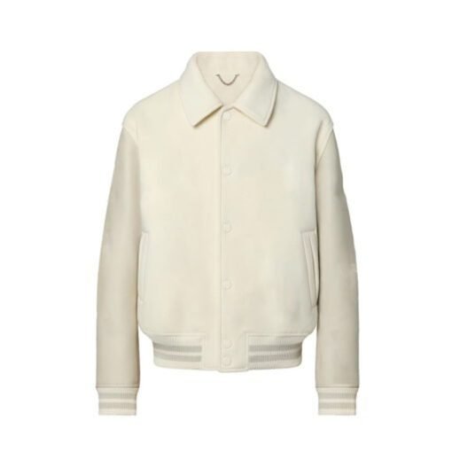 White Leather Varsity Jacket