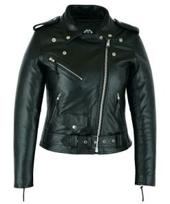Women’s Classic Motorcycle Leather Jacket