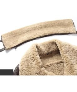 Men’s Shearling Aviator Fur Long Coat