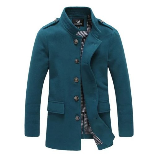 Men’s Woolen Winter Mid-Length Trench Coat