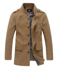 Men’s Woolen Winter Mid-Length Trench Coat