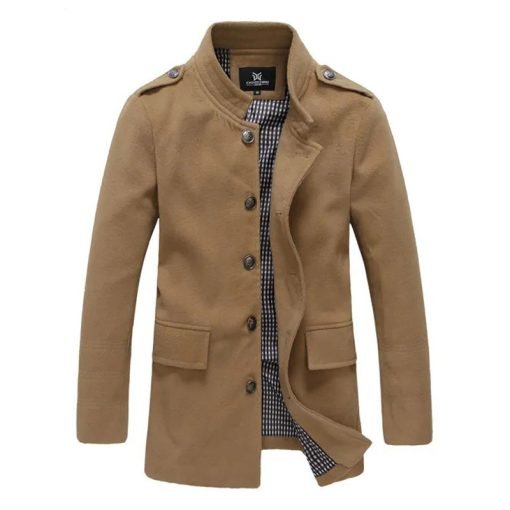 Men’s Woolen Winter Mid-Length Trench Coat