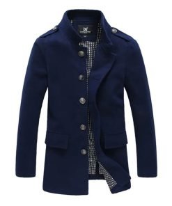 Men’s Woolen Winter Mid-Length Trench Coat