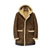 Mens Hooded Sheepskin Shearling Leather Jacket