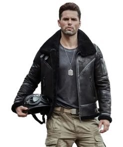 Aviator Winter Coat Fur Bomber Leather Jacket