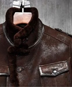 Men's B3 Pilot Aviator Sheepskin Leather Bomber Jacket