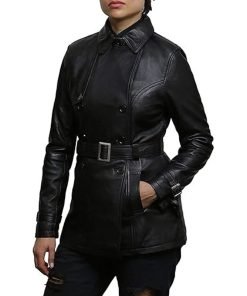 Womens Genuine Leather Biker Jacket