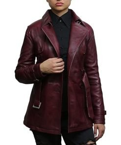 Womens Genuine Leather Biker Jacket