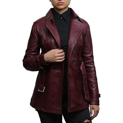 Womens Genuine Leather Biker Jacket