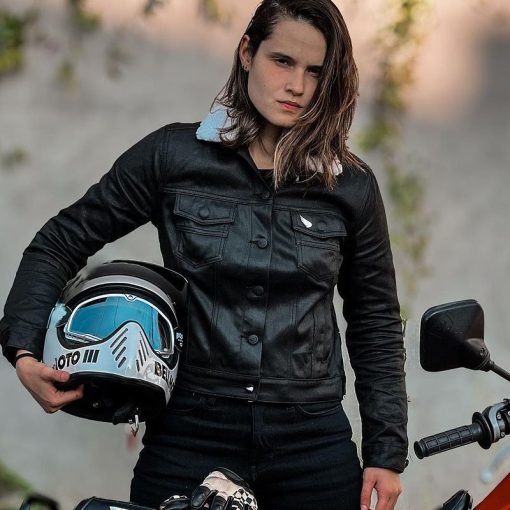Women's Black Biker Leather Jackets
